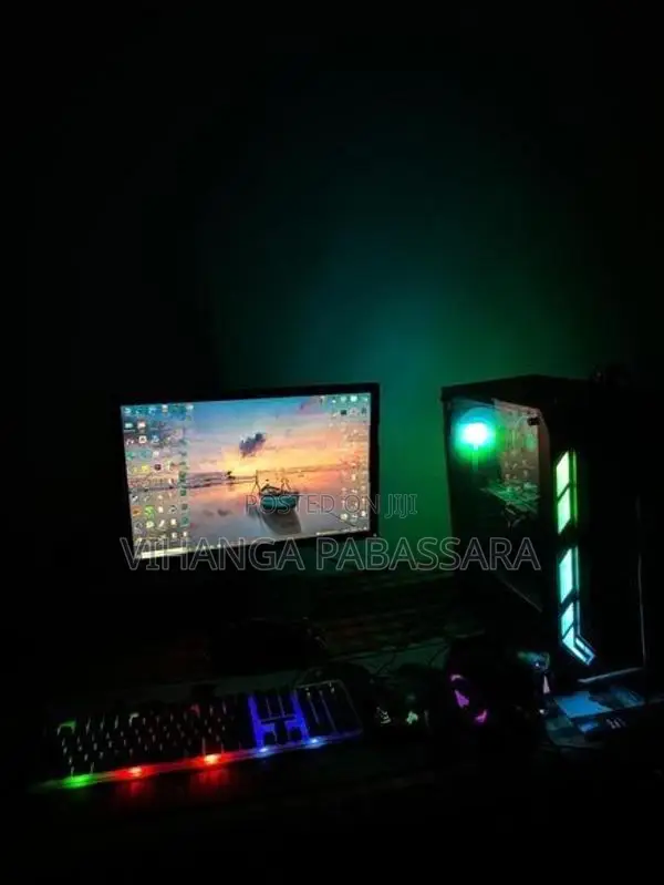 Ryzen 5 5500 Gaming PC Full Setup with Monitor