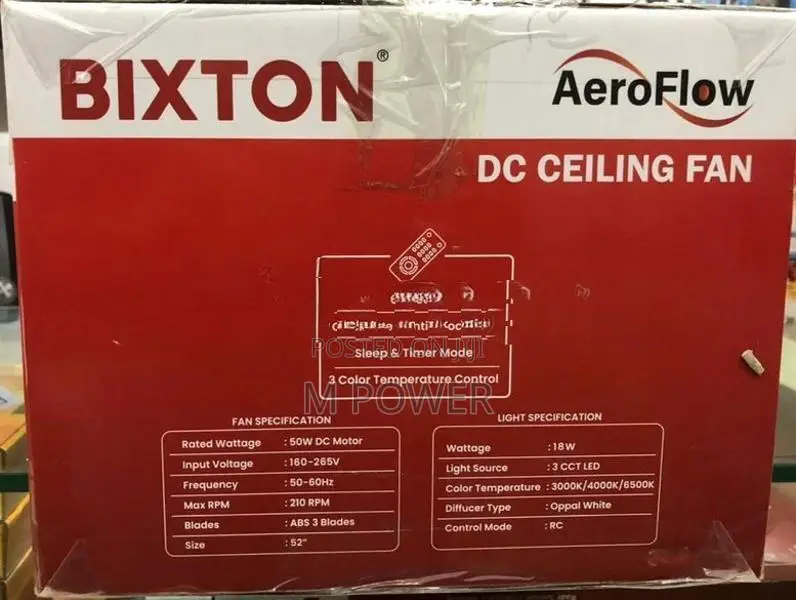 Bixton Decofan 6 Blade Fan (se06-54 with Light)
