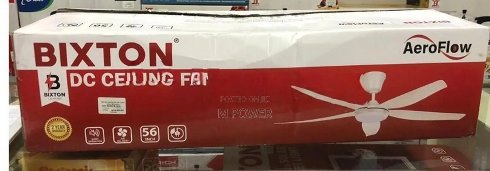 Bixton Decofan 5 Blade Fan (se01 -56 White with Light)