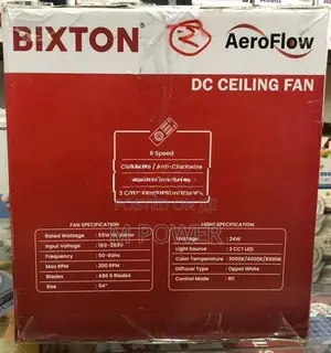 Decofan 6 Blade Fan (se06-54 Black without Light)