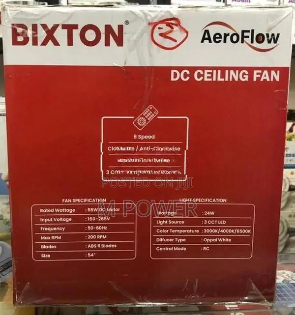 Decofan 6 Blade Fan (se06-54 Black without Light)