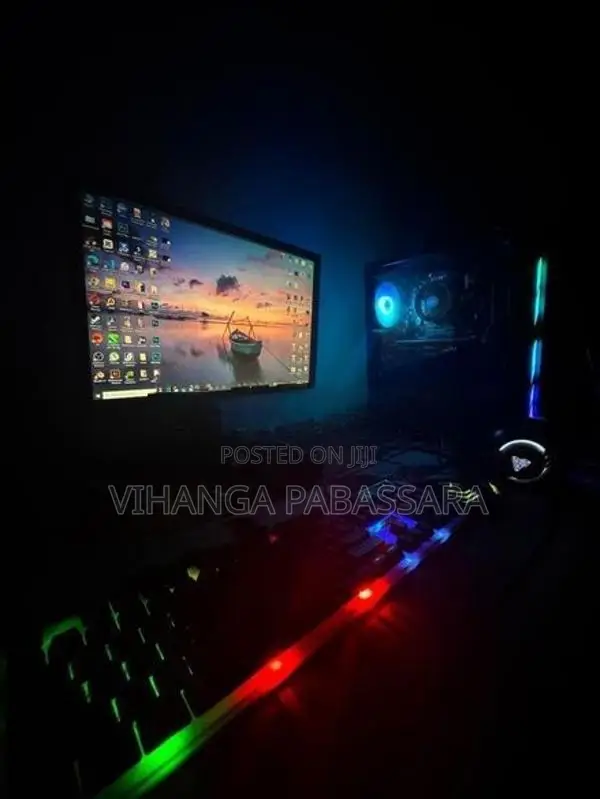 Ryzen 5 5500 Gaming PC Full Setup with Monitor