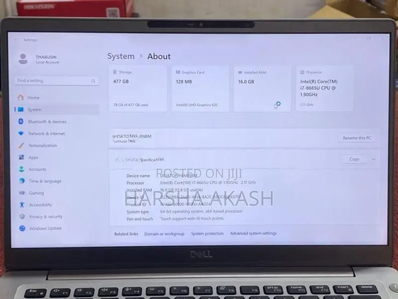 Dell Latitude i7 8th Gen Laptop