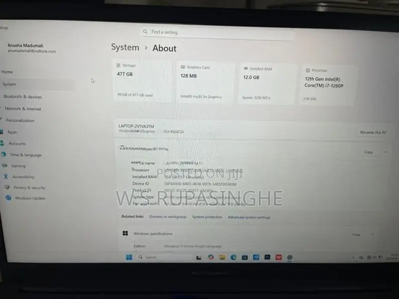 Asus i7 12th Gen Laptop