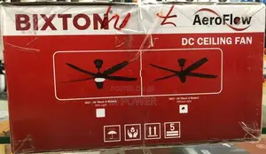 Bixton Decofan 5 Blade Fan (Se01-56. Black without light