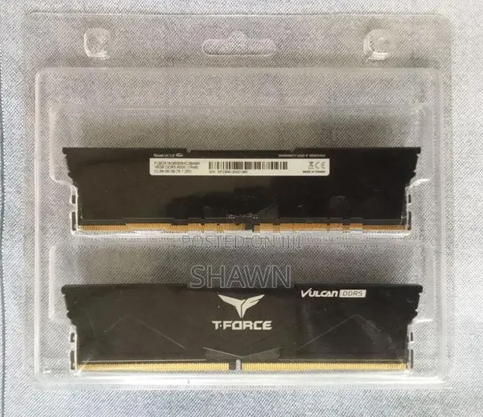Team Group T-Force VULCAN DDR5 32GB (2x16GB) – 6000MHz CL38 Black