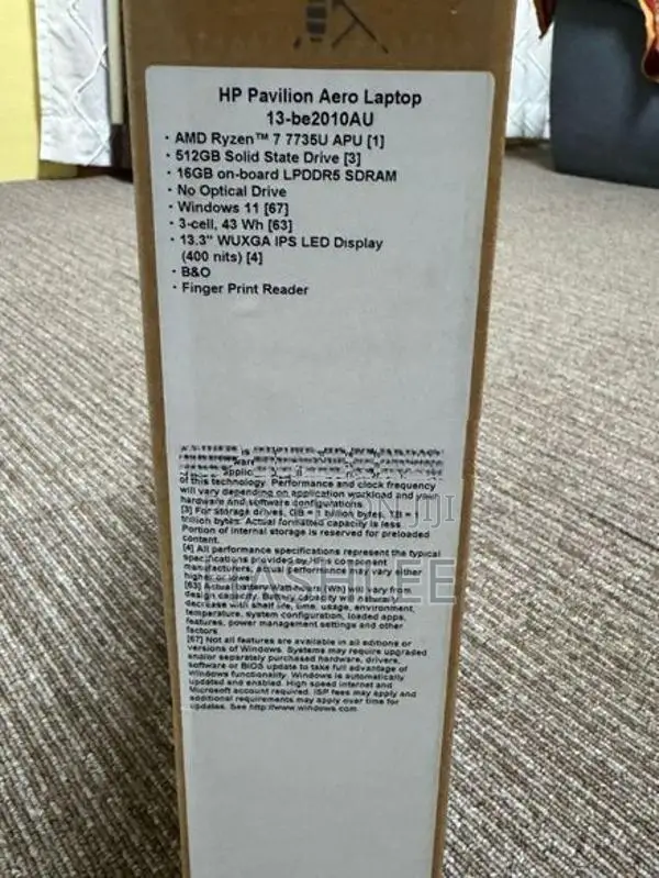 HP Pavillion Aero Laptop