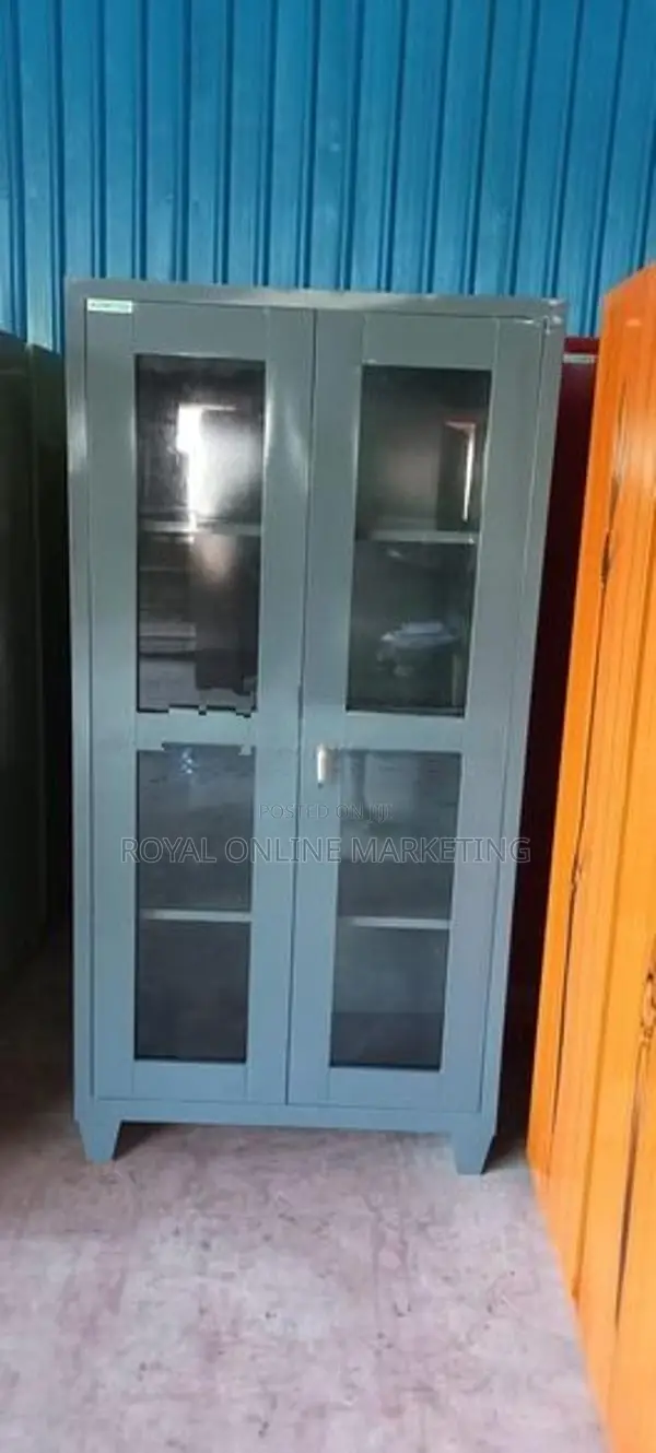 6 by 3 Steel Glass Office Cupboard