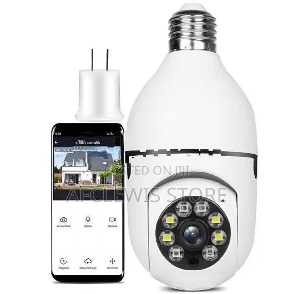 HD E27 2.4GHz WiFi Night Vision Wireless 360 Camera