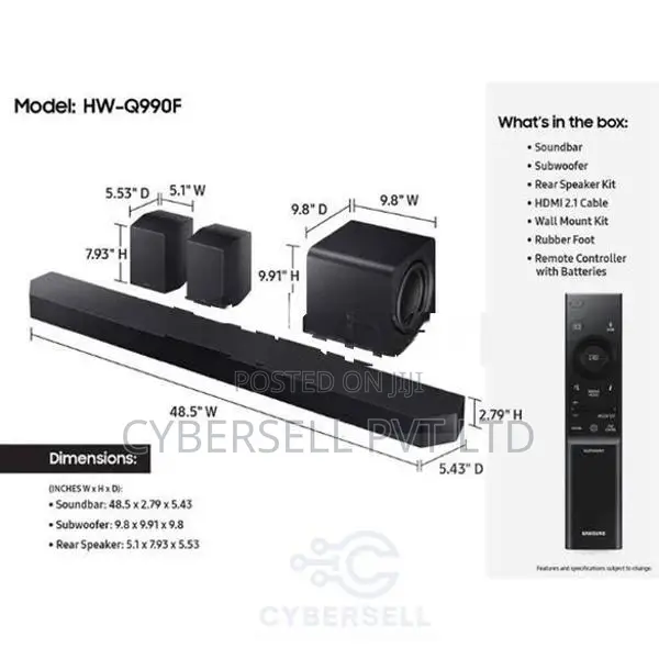 Samsung Q990F Premium Dolby Atmos Soundbar