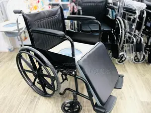 Commode Wheelchair Powder Corted Black Fiber Seat Alloy Wheel