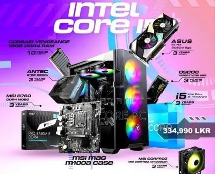 INTEL CORE I5 14TH GEN 16GB DDR4 RAM 512GB Nvme ASUS KO RTX 3060TI 8GB