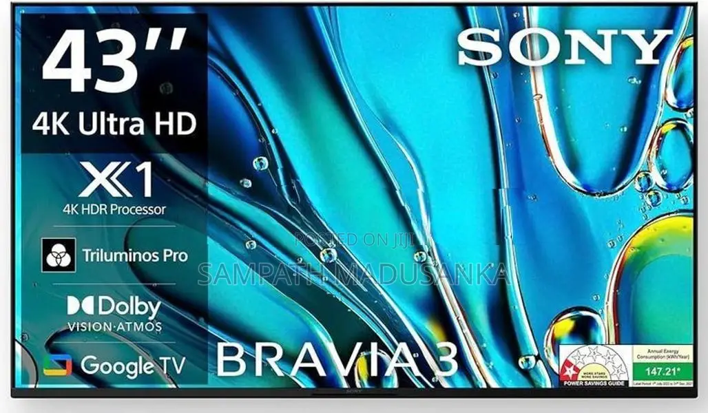 Sony Barvia-3 43 inch 4K Smart Android Google TV