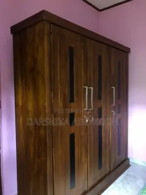 3-Door Teak Wood Wardrobe