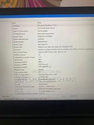 Lenovo Thinks Pad I3 8th Gen Laptop