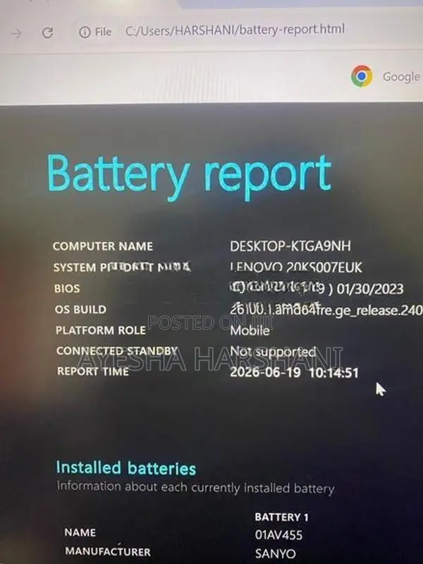 Lenovo Thinks Pad I3 8th Gen Laptop