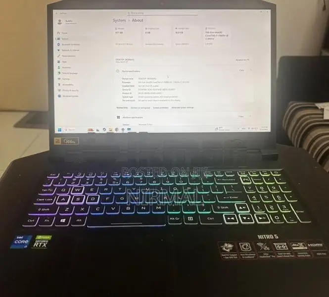 Acer Nitro 5 144Hz | I7 11th gen| RTX 3060 16GB 512 SSD