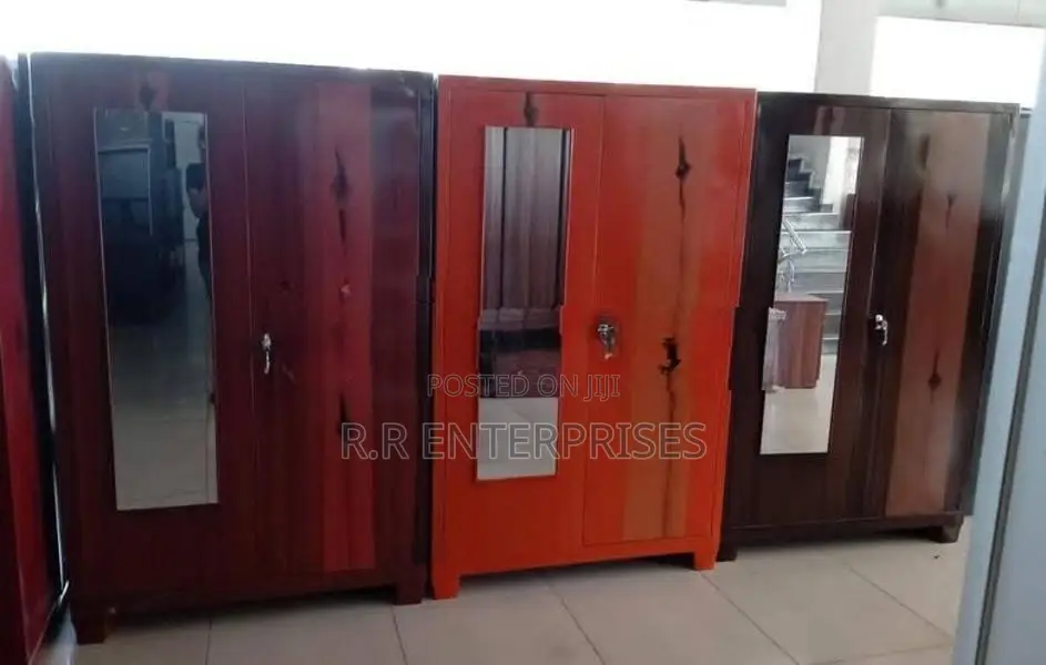 New 2 Door Steel Cupboard With Mirror