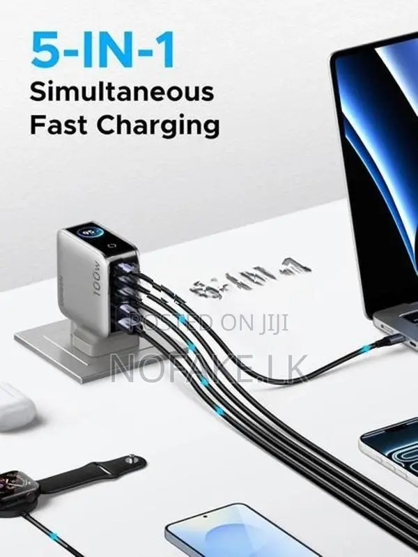 UGREEN 100W Nexode Pro GAN Fast Charger 5 in 1 Adapter