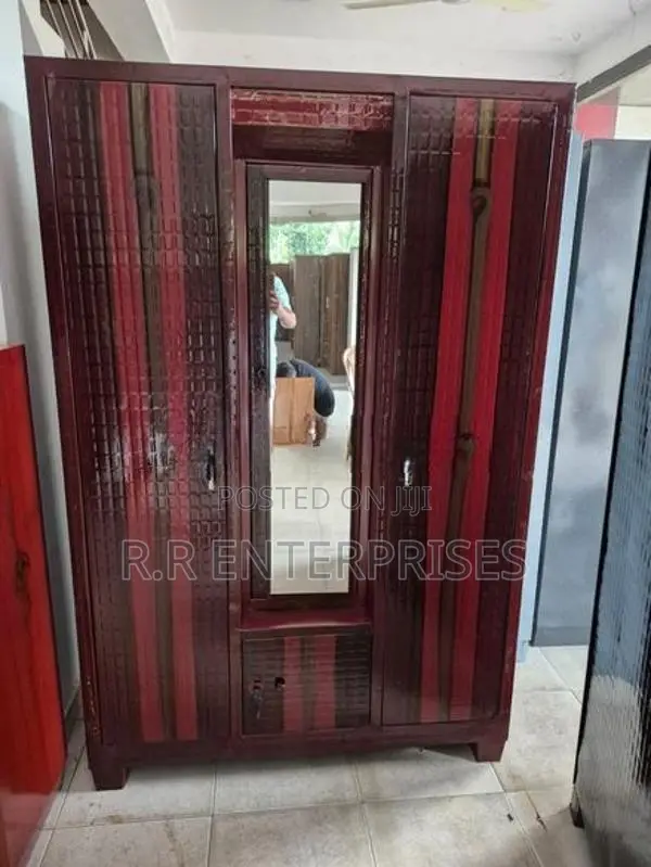 New 3 Door Steel Cupboard with Mirror