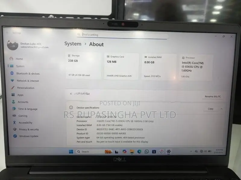Dell I5 8th Gen Laptop