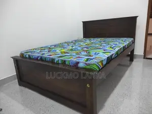 New 72x48 Teak Box Bed With Arpico Hybrid Mattress (A9)