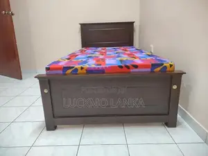 New 6x3 Teak Box Bed With Double Layer Mattress (A6)