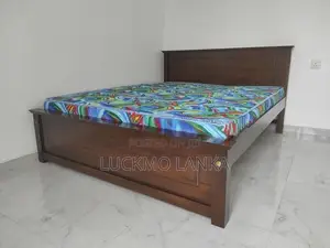 New 72x60 Teak Box Bed With Arpico Hybrid Mattress (A10)