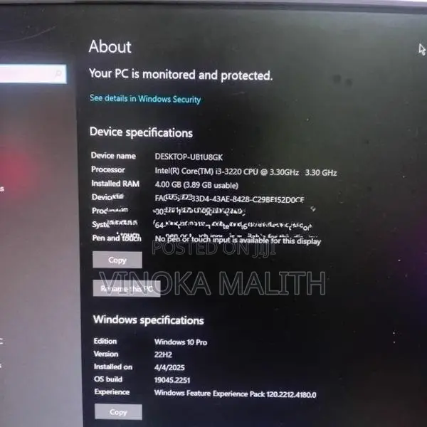 Intel Core i3 4GB RAM Pc Set