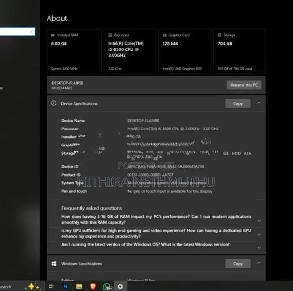 I5 8th Gen Desktop Pc