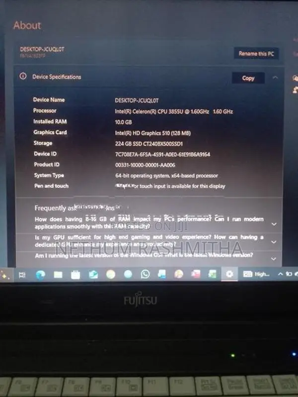 Fujitsu Laptop