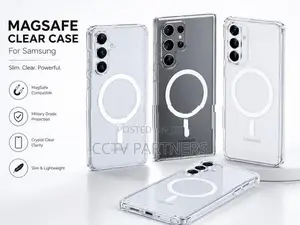 Fast Charging Magsafe transparent case for Samsung phones