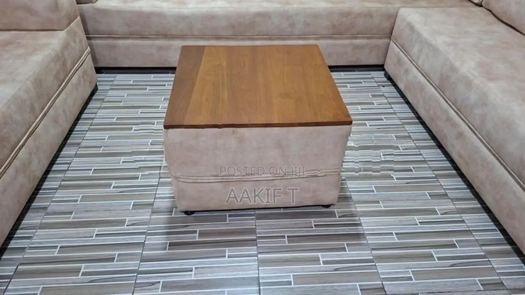 Brand New Luxury L-Shaped Sofa Set with Center Table