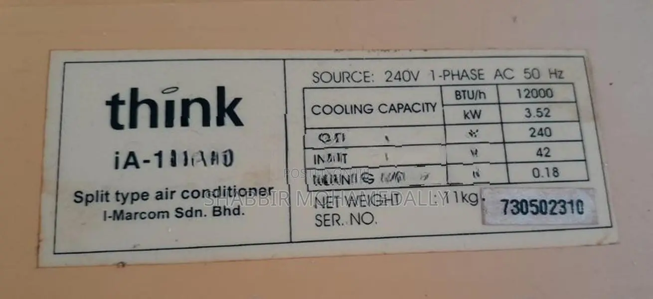 Think 12000 BTU Split AC