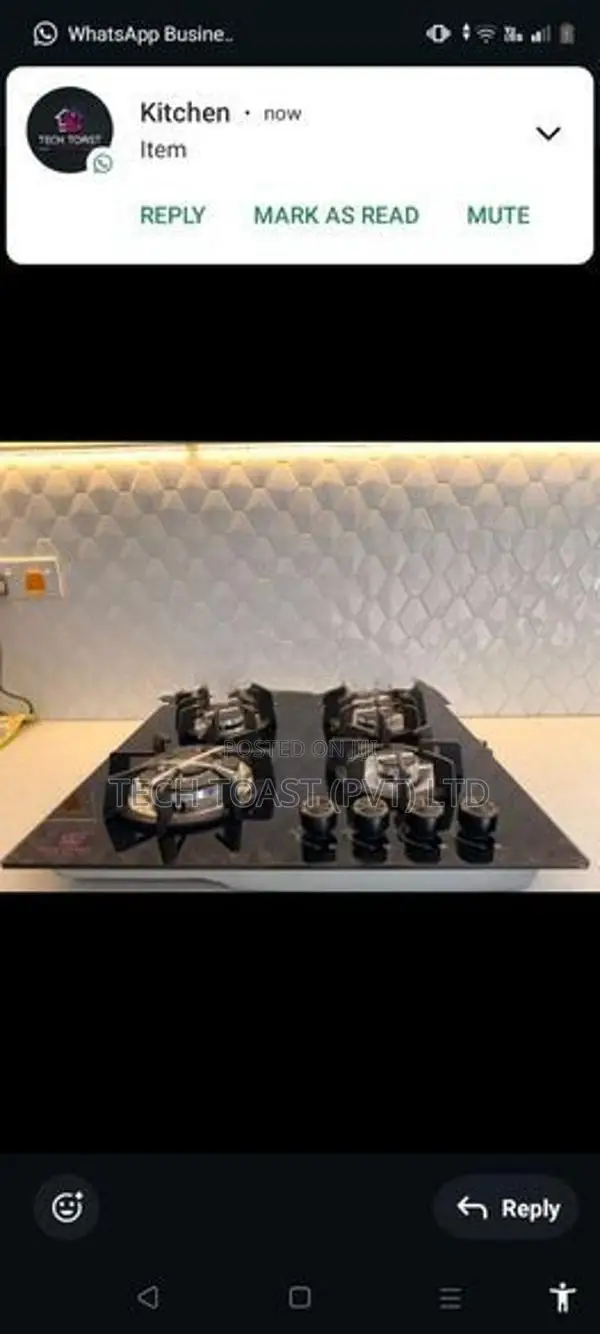 GAS COOKER HOB 4 BURNER GLASS BLACK NEW 2026