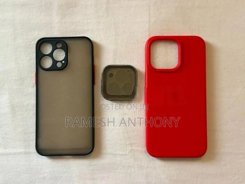 iPhone 14 Promax Back Silicone Cover and Camera Lens Protector
