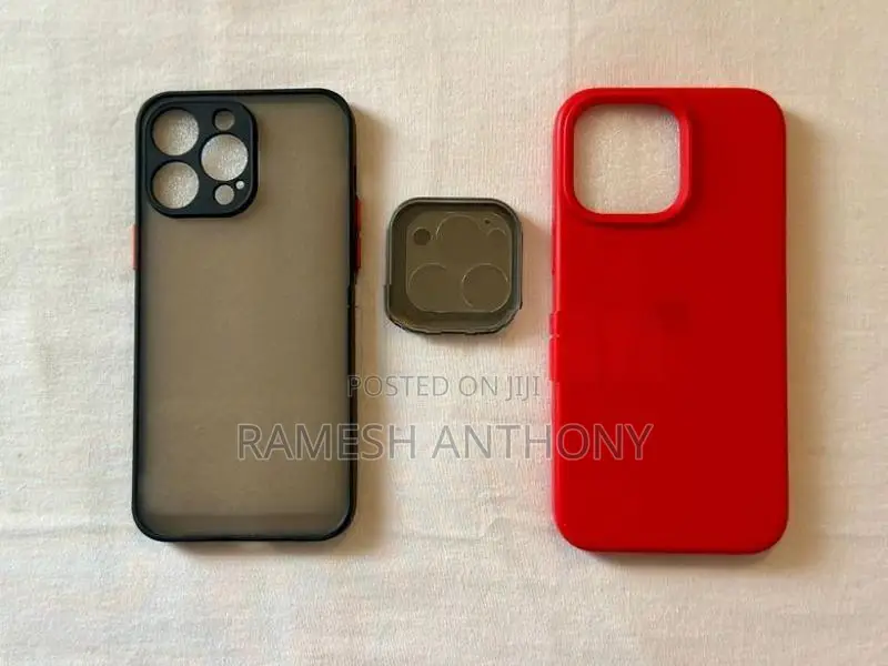 iPhone 14 Promax Back Silicone Cover and Camera Lens Protector