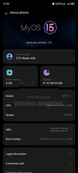 ZTE Blade A55 (Used)