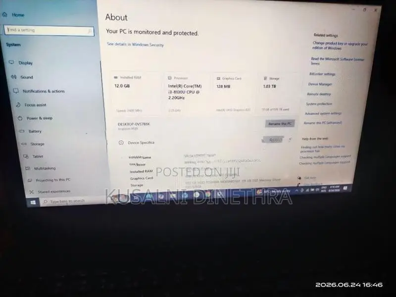 Dell I3 8th Generation Laptop