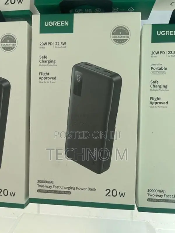 UGREEN 20000mAh 20W Two-way Fast Charging Power Bank