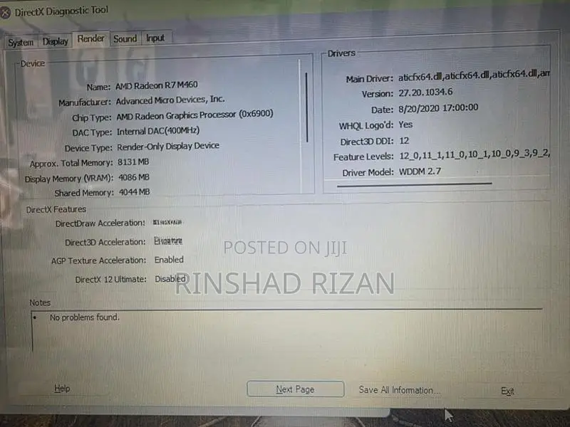 Core i7 8th Gen Laptop | Radeon R7 460 4GB 8GB DDR4 NVMe SSD