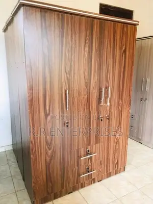 New 3 Door Brown Melamine Wardrobes