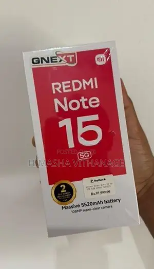 Xiaomi Redmi Note 15 5G 256GB Genxt (Brand New)