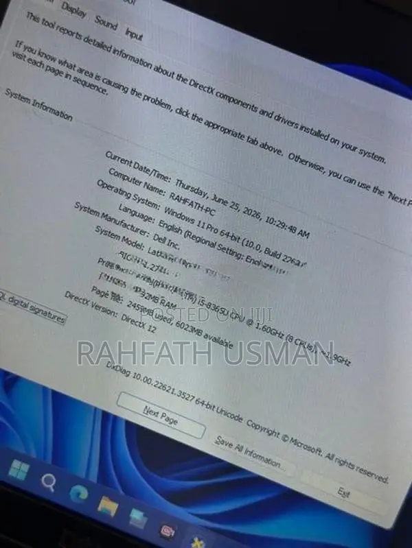 Dell Latitude Core i5 8th 8GB RAM 256GB NVME