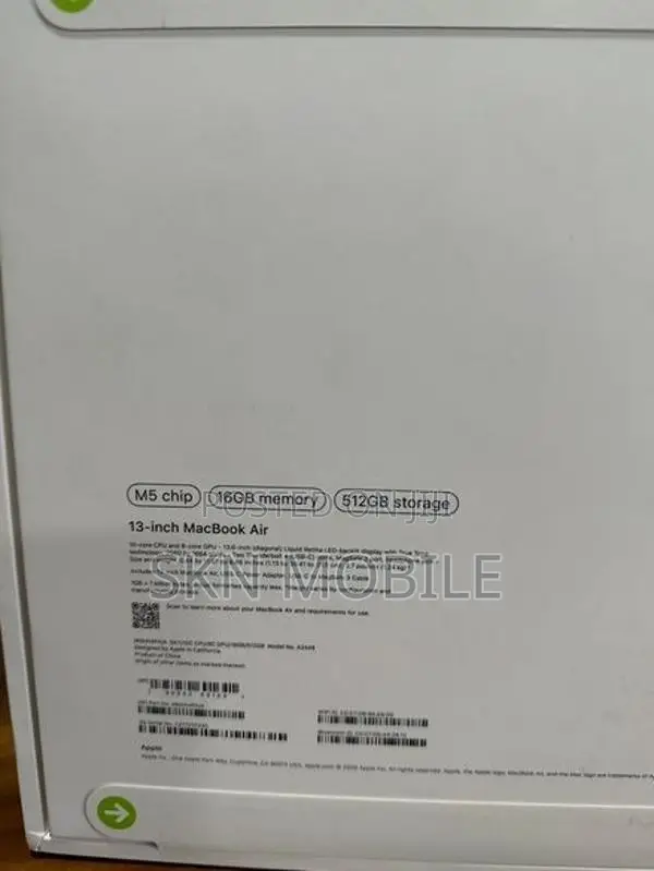 Apple MacBook M5 Air 16GB 512GB 13.6”
