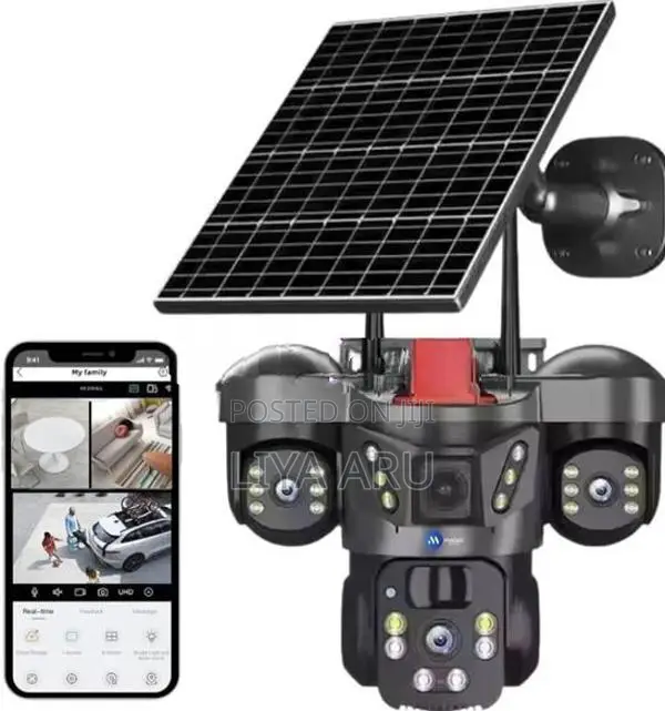 4 G Triple Lense Intelligent Solar Energy Cctv Camera