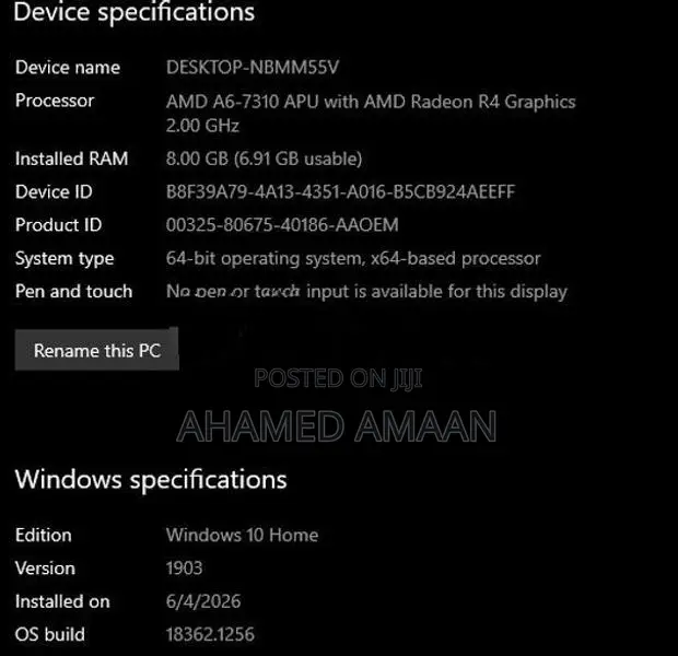 Lenovo Ideapad 110-15ACL Laptop