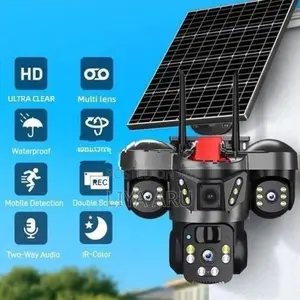 4 G Triple Lense Intelligent Solar Energy Cctv Camera
