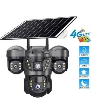 4 G Triple Lense Intelligent Solar Energy Cctv Camera