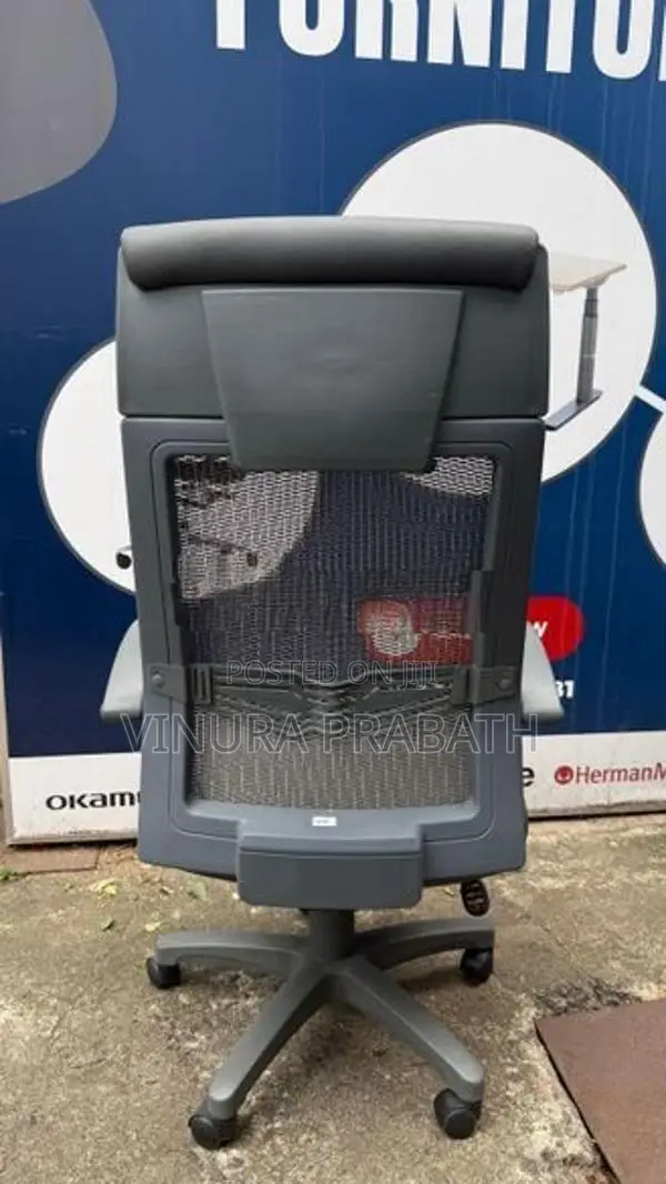 Damro High Back Mesh Gray Colour Chair